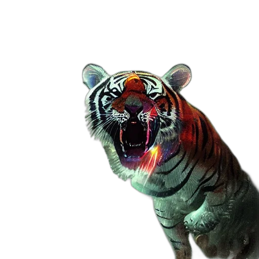 animal, creature, mask, face, 3d render, photorealistic, concept art, vaporwave transparent PNG cut-out