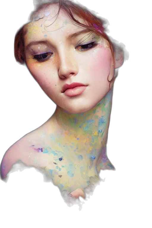 face, jewelry, crown, photorealistic transparent PNG cut-out