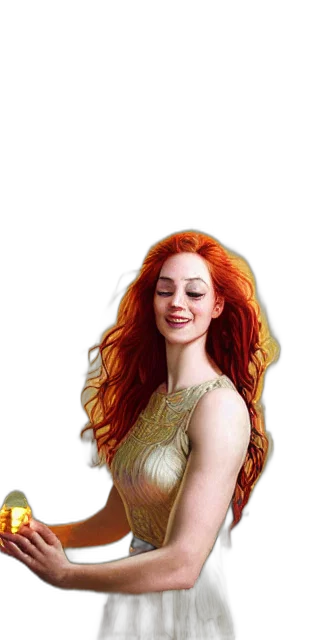 dress, crown, hair, face, fantasy art, photorealistic, pixel art, concept art transparent PNG cut-out