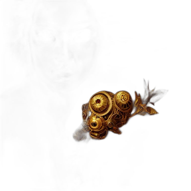 staff, mask, creature, robot, concept art, fantasy art, photorealistic, 3d render transparent PNG cut-out