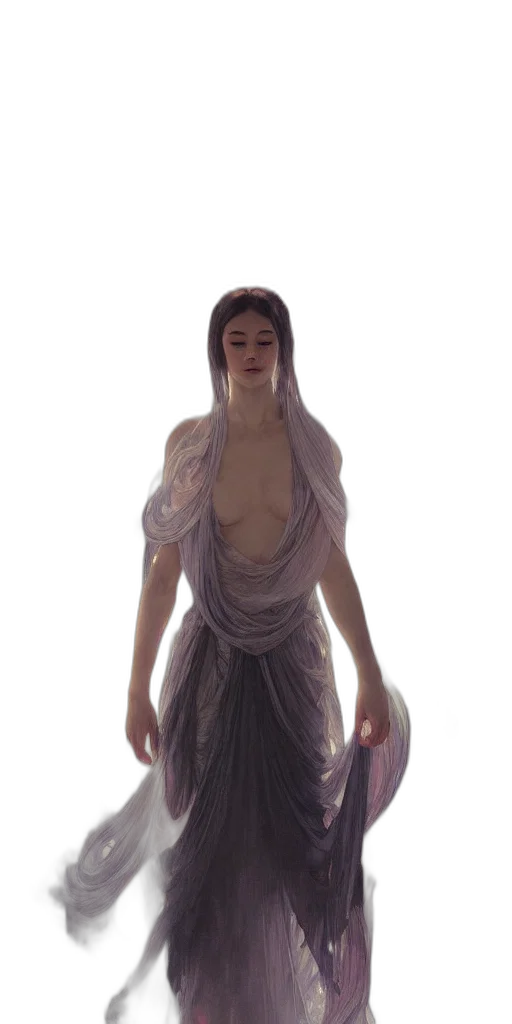 dress, creature, jewelry, staff transparent PNG cut-out