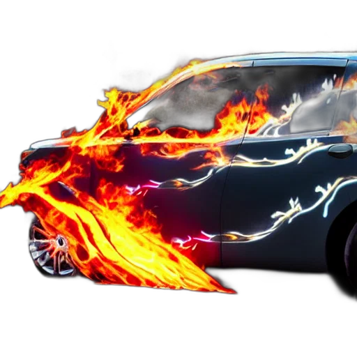 car, dragon, concept art, photorealistic, fantasy art, 3d render, fire, cool transparent PNG cut-out