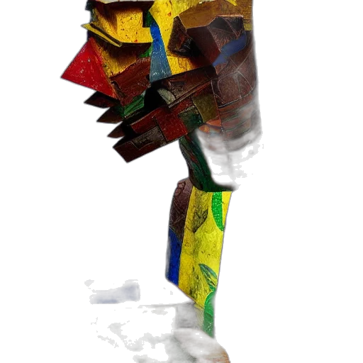 robot, mask, face, staff, 3d render, pixel art, concept art, photorealistic transparent PNG cut-out
