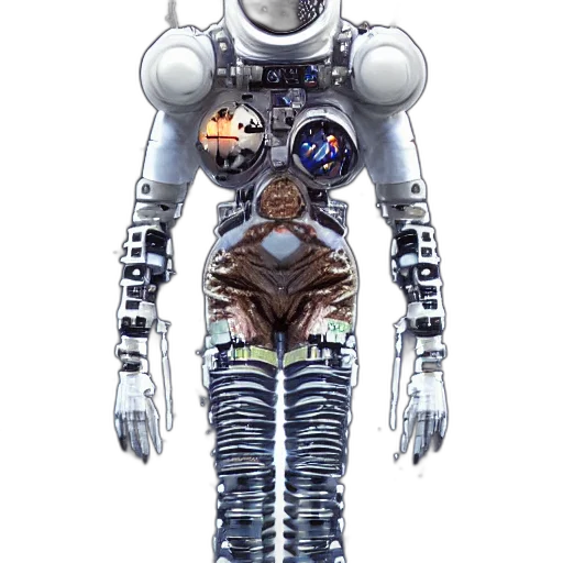 robot, jacket, concept art, 3d render, cyberpunk, comic book art, outer space, cybernetic transparent PNG cut-out