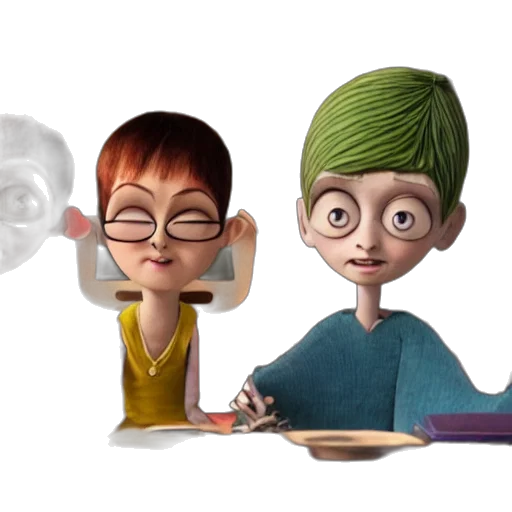 3d render, concept art, cartoon, fantasy art, film, still, life, zucchini transparent PNG cut-out