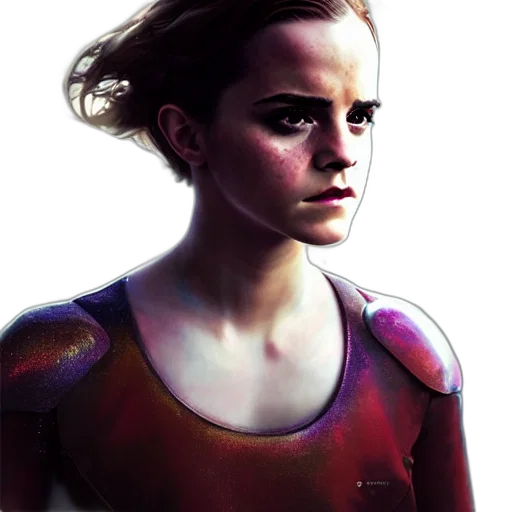 robot, face, photorealistic, concept art, comic book art, fantasy art, outer space, red transparent PNG cut-out