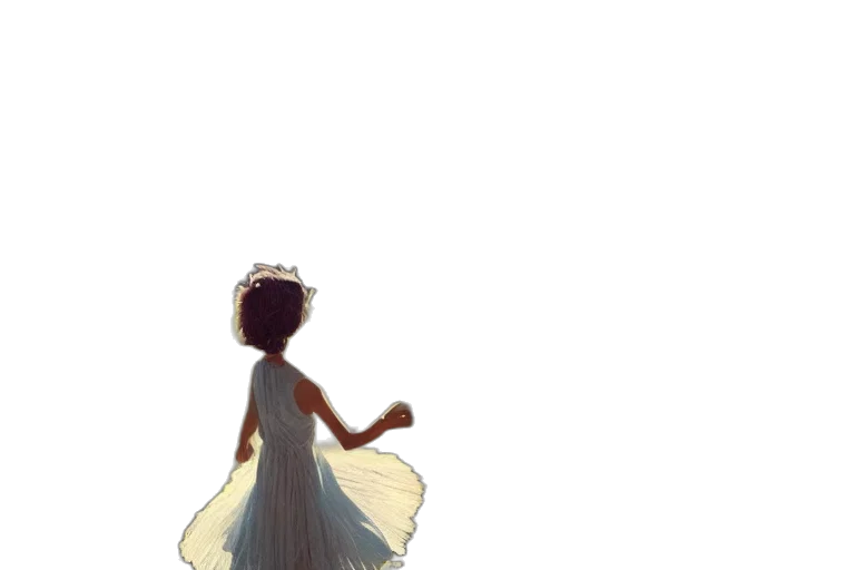 dress, crown, creature, robot, concept art, pixel art, watercolor, cartoon transparent PNG cut-out