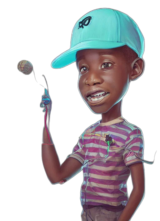 hat, staff, face, weapon, cartoon, concept art, 3d render, photorealistic transparent PNG cut-out