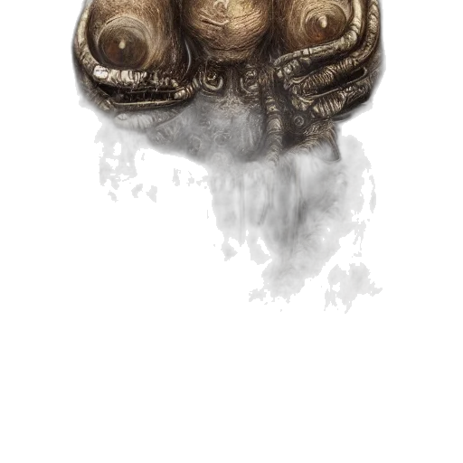 creature, mask, face, animal, concept art, fantasy art, watercolor, photorealistic transparent PNG cut-out