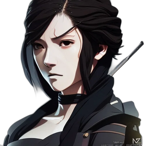 staff, face, jacket, weapon, concept art, fantasy art, pixel art, comic book art transparent PNG cut-out