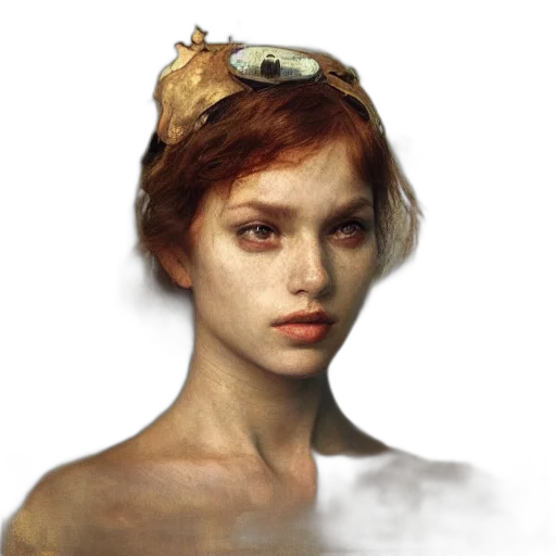 crown, face, hat, mask, concept art, photorealistic, fantasy art, oil painting transparent PNG cut-out