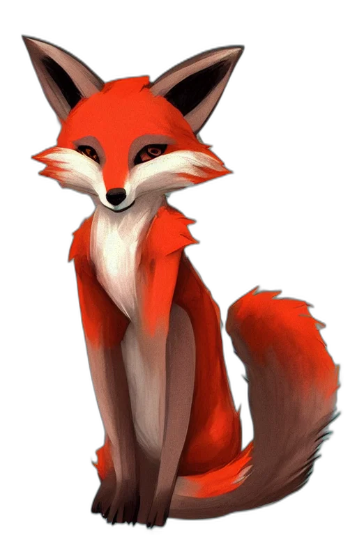 animal, staff, creature, concept art, fantasy art, watercolor, pixel art, red transparent PNG cut-out