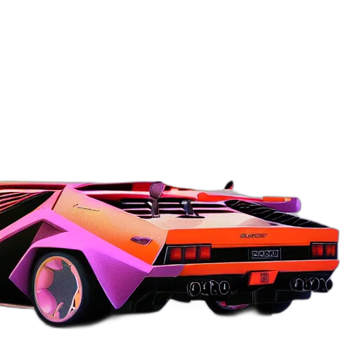car, weapon, concept art, vaporwave, 3d render, cyberpunk, neon, pastel transparent PNG cut-out
