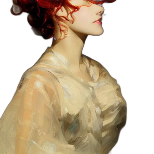 dress, hat, crown, face, photorealistic, oil painting, concept art, fantasy art transparent PNG cut-out