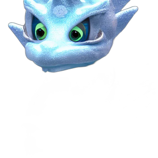 dragon, creature, mask, staff, 3d render, concept art, fantasy art, photorealistic transparent PNG cut-out