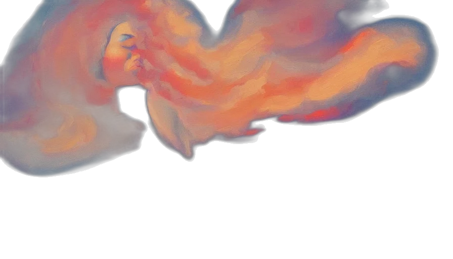 dragon, mask, face, hair, watercolor, photorealistic, oil painting, concept art transparent PNG cut-out