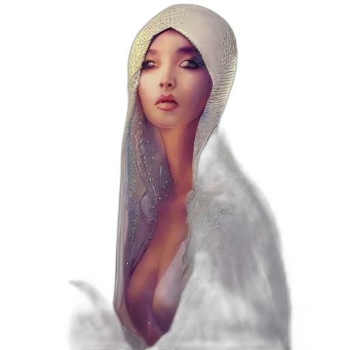 dress, face, hat, jewelry, fantasy art, photorealistic, concept art, pixel art transparent PNG cut-out