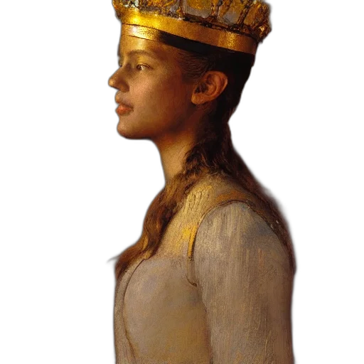crown, jewelry, staff, face transparent PNG cut-out