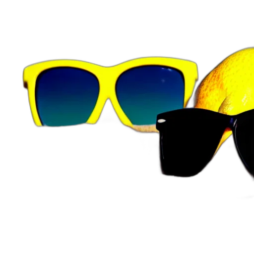 3d render, photorealistic, cartoon, concept art, neon, colorful, blue, lemon transparent PNG cut-out