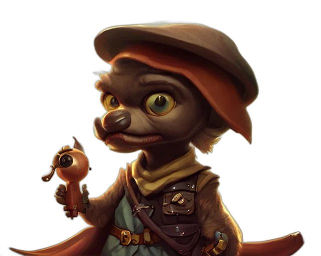 staff, hat, concept art, fantasy art, 3d render, photorealistic, cute, little transparent PNG cut-out