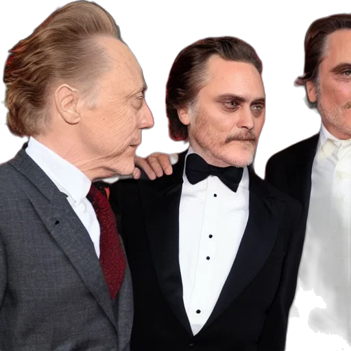 joaquin, phoenix, christopher, walken transparent PNG cut-out