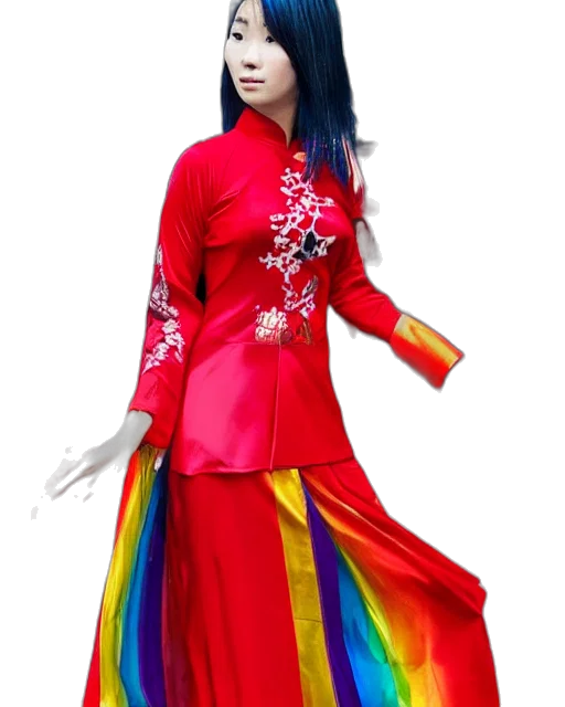 dress, staff, umbrella, photorealistic transparent PNG cut-out