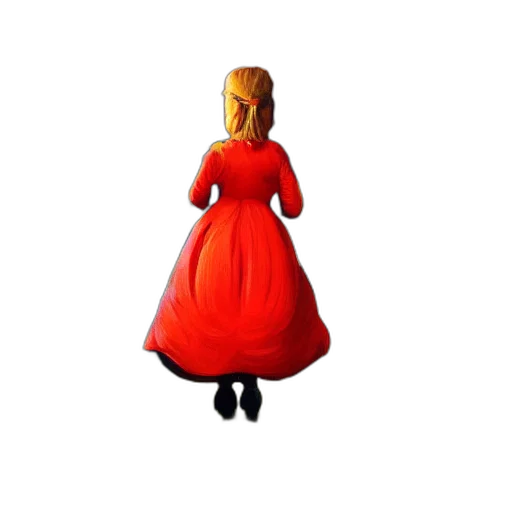 dress, robot, crown, staff transparent PNG cut-out