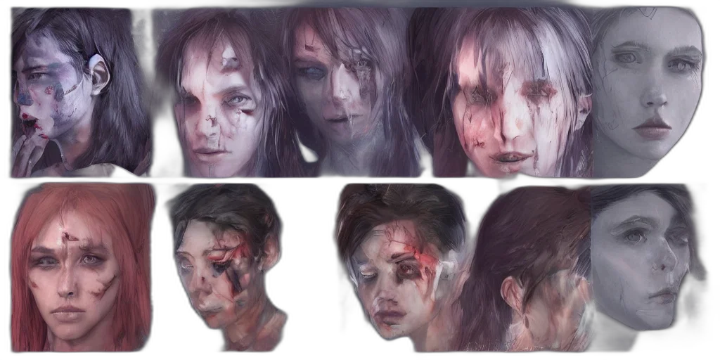 face, concept art, photorealistic, fantasy art transparent PNG cut-out