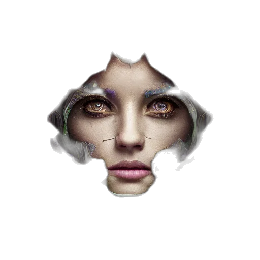 face, mask, crown, creature, photorealistic, fantasy art, pixel art, concept art transparent PNG cut-out