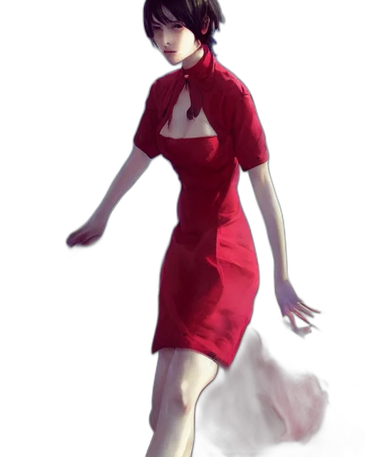 dress, staff, creature, face, concept art, photorealistic, 3d render, fantasy art transparent PNG cut-out