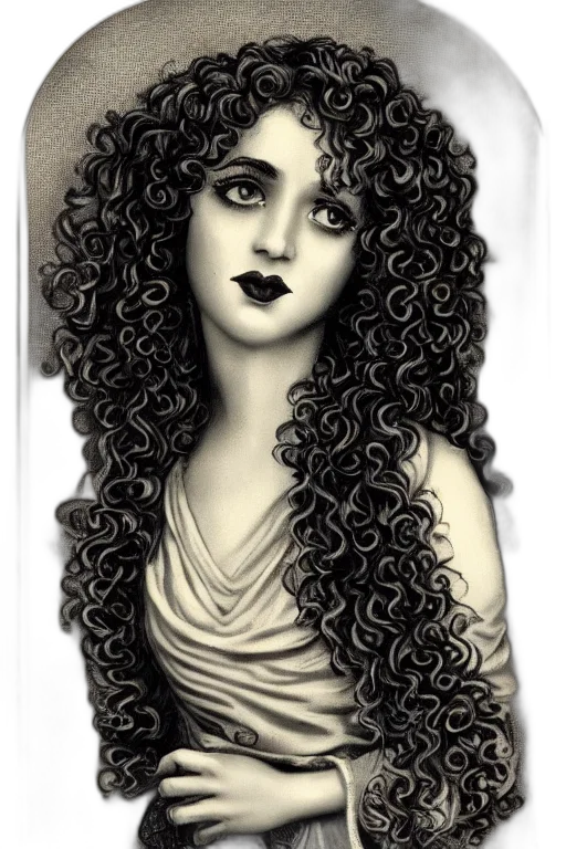 hair, face, jewelry, dress transparent PNG cut-out