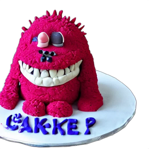food, creature, 3d render, cake transparent PNG cut-out