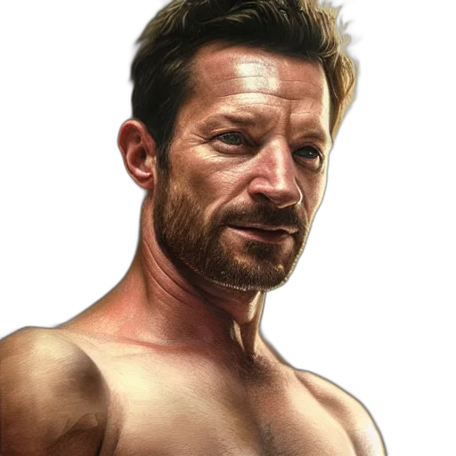 face, photorealistic, comic book art, oil painting transparent PNG cut-out
