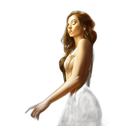 dress, photorealistic, concept art, oil painting transparent PNG cut-out