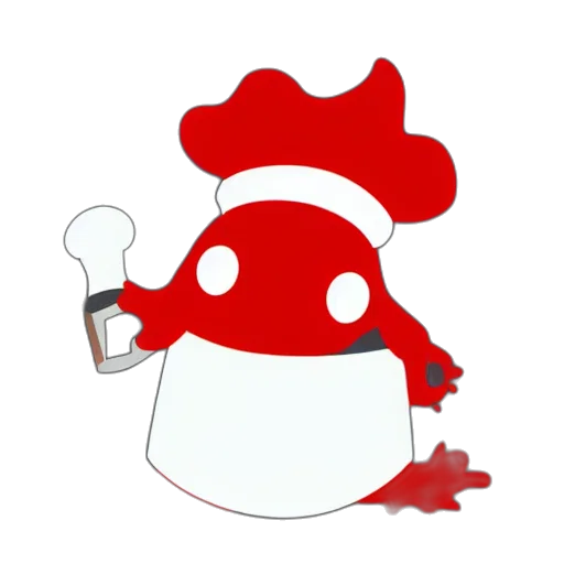 staff, food, hat, concept art, pixel art, 3d render, red, baby transparent PNG cut-out