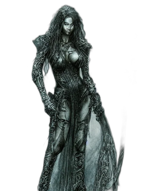 dress, fantasy art, concept art, comic book art transparent PNG cut-out