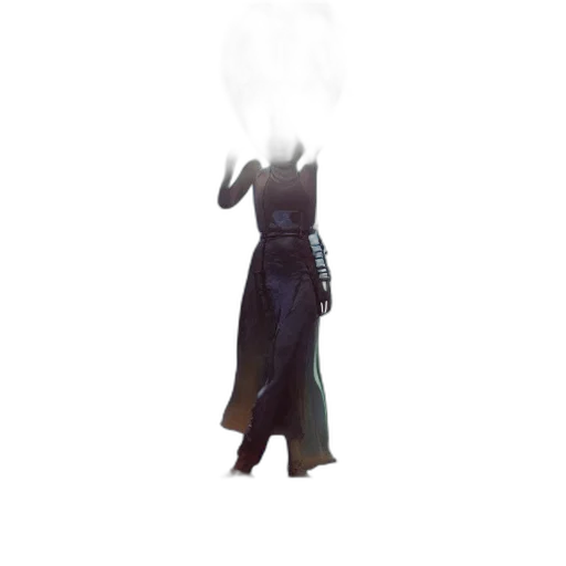 dress, staff, mask, weapon transparent PNG cut-out