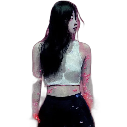 cyberpunk, watercolor, vaporwave, concept art transparent PNG cut-out