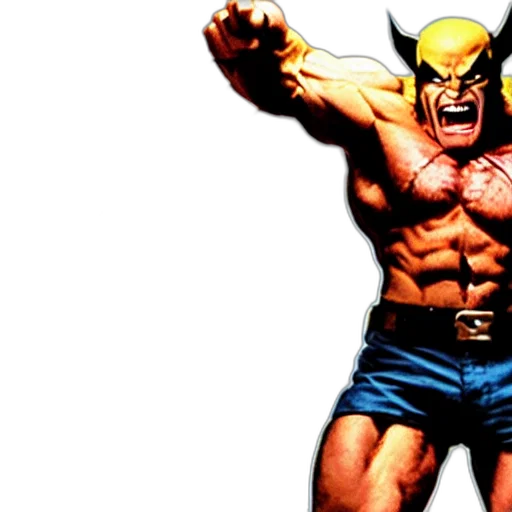 comic book art, concept art, wolverine, action transparent PNG cut-out