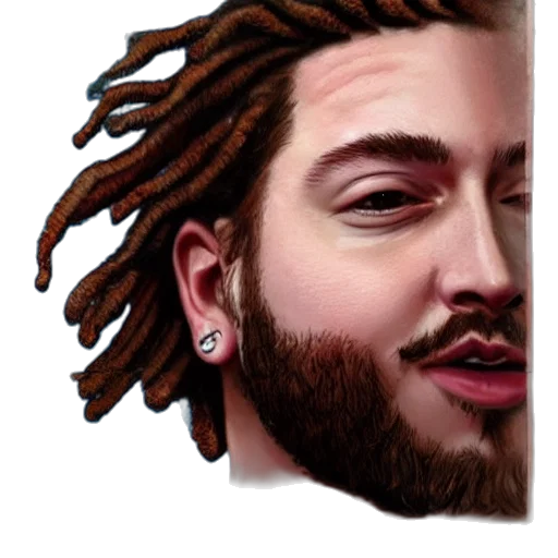 face, hair, photorealistic, cartoon transparent PNG cut-out