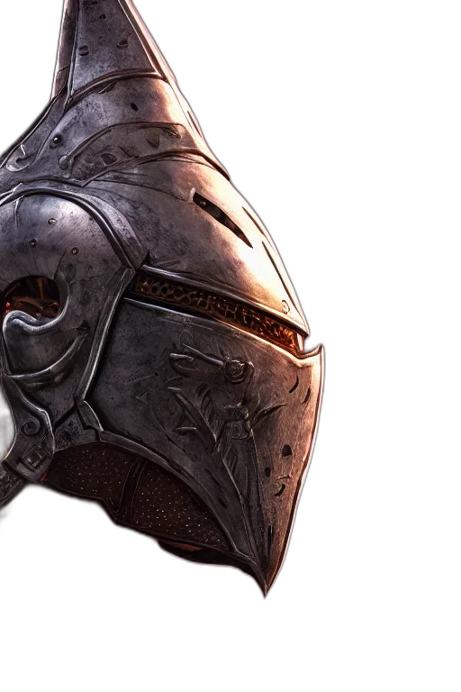 mask, sword, weapon, crown, concept art, fantasy art, 3d render, photorealistic transparent PNG cut-out