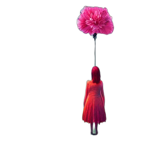 umbrella, dress, flower, hat transparent PNG cut-out