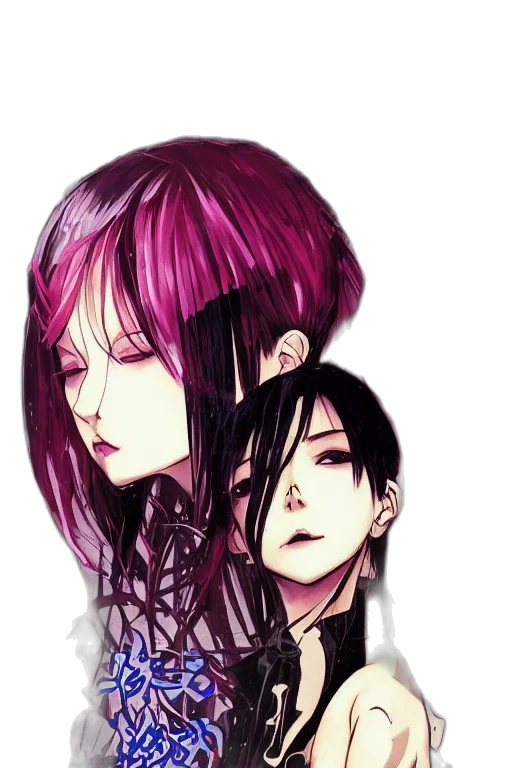 concept art, anime, cyberpunk, pixel art transparent PNG cut-out