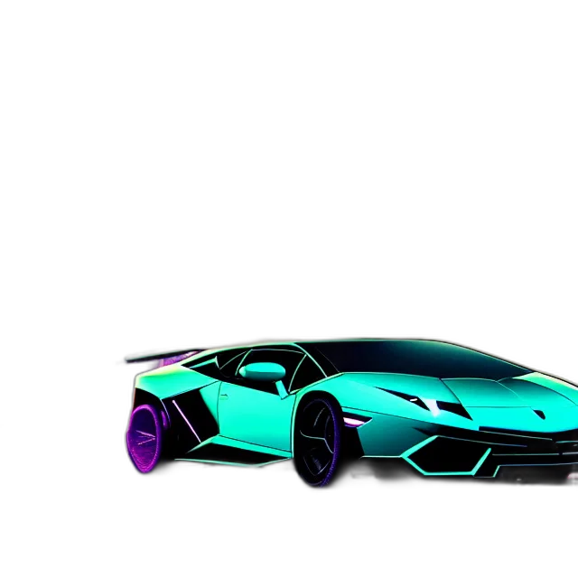 car, weapon, 3d render, vaporwave, concept art, fantasy art, neon lights, neon transparent PNG cut-out