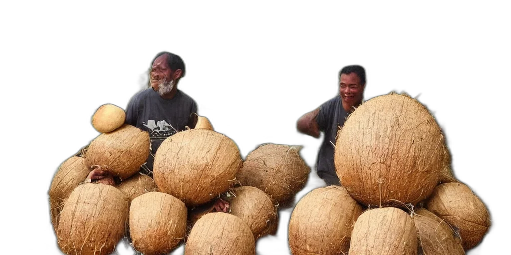 hair, food, 3d render, all, need, find, coconut, man transparent PNG cut-out
