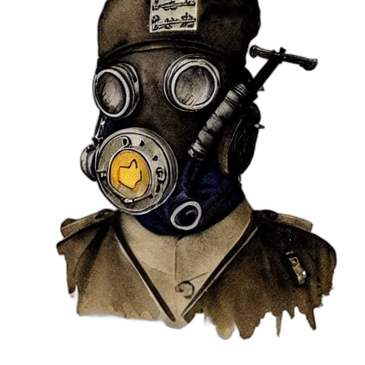 mask, face, jacket, concept art, watercolor, comic book art, photorealistic, beautiful transparent PNG cut-out