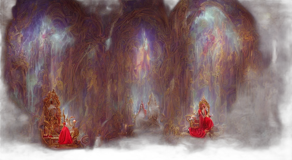 fantasy art, concept art, oil painting, photorealistic, fog, forest, snow, rain transparent PNG cut-out