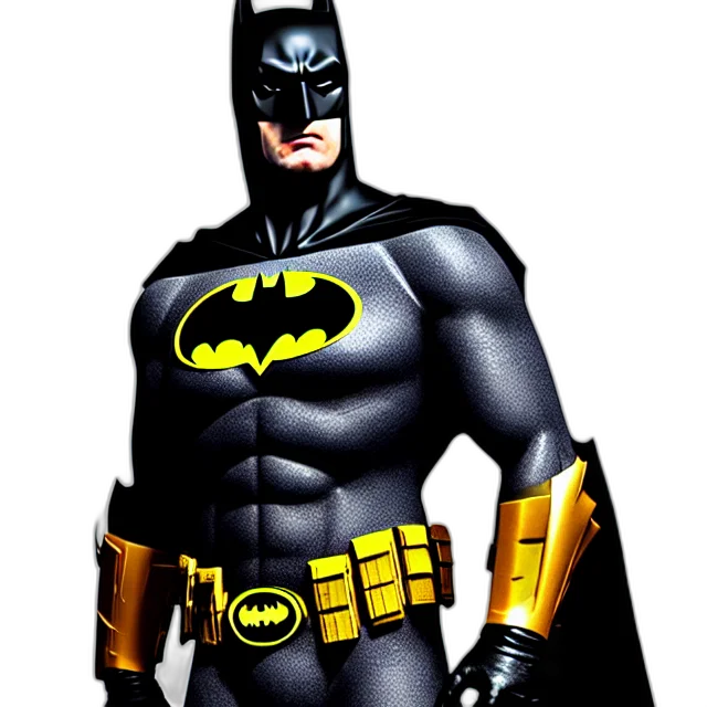 comic book art, concept art, photorealistic, cartoon, batman, fit, body, highly transparent PNG cut-out