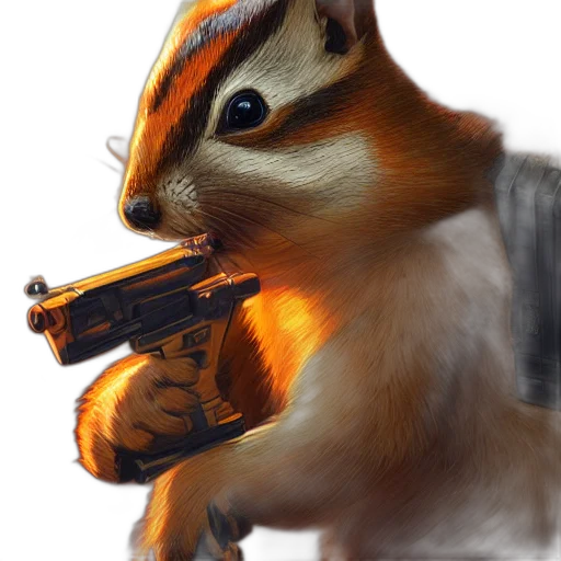 weapon, animal, concept art, photorealistic transparent PNG cut-out