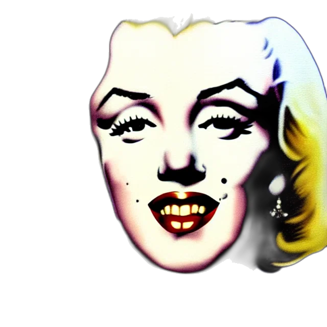 face, jewelry, cartoon, photorealistic, comic book art, 3d render, beautiful, marilyn transparent PNG cut-out